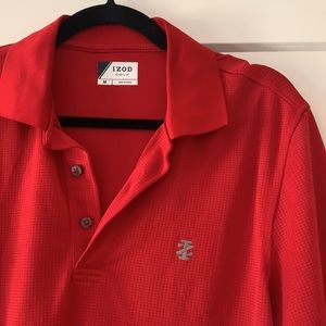 IZOD Red Golf Collar Shirt